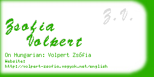 zsofia volpert business card